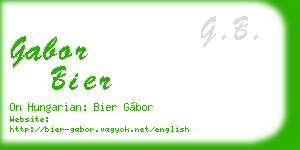 gabor bier business card